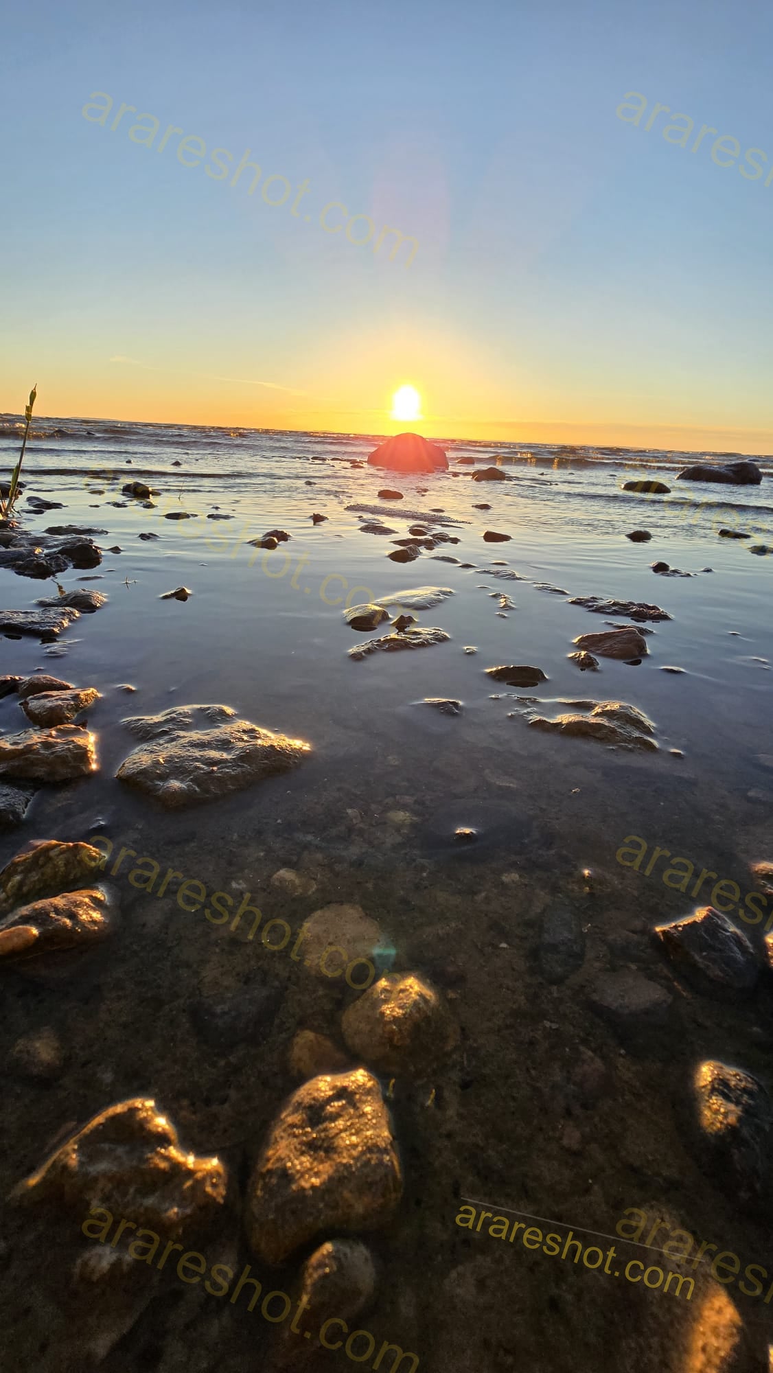 Rocky Shore at Sunset