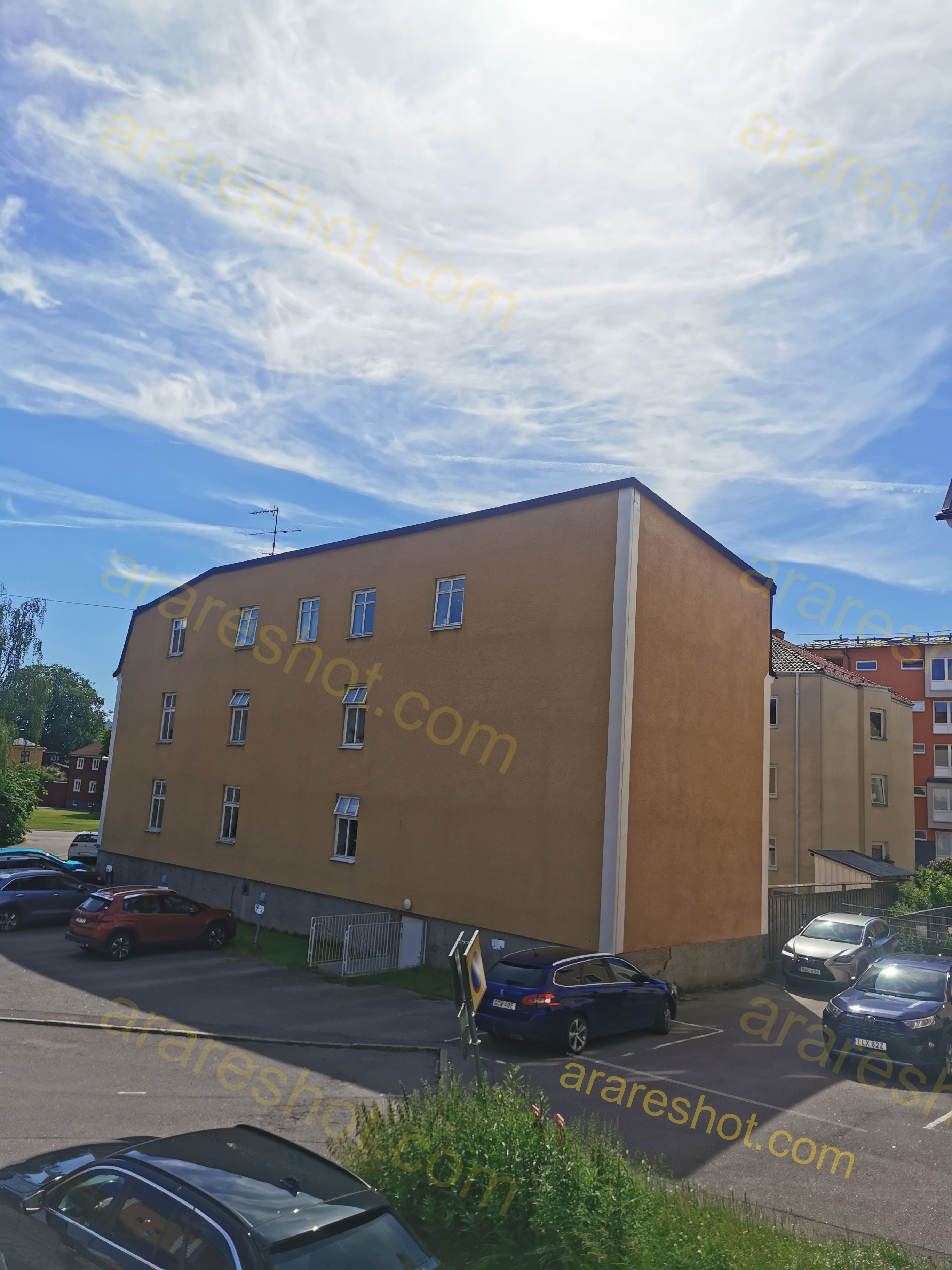 Residential Apartment Building with Parking Lot