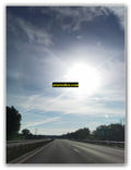 Sunny Highway with Road Sign