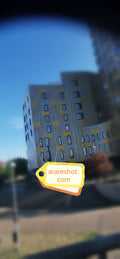 Modern Building with Artistic Metal Sculpture