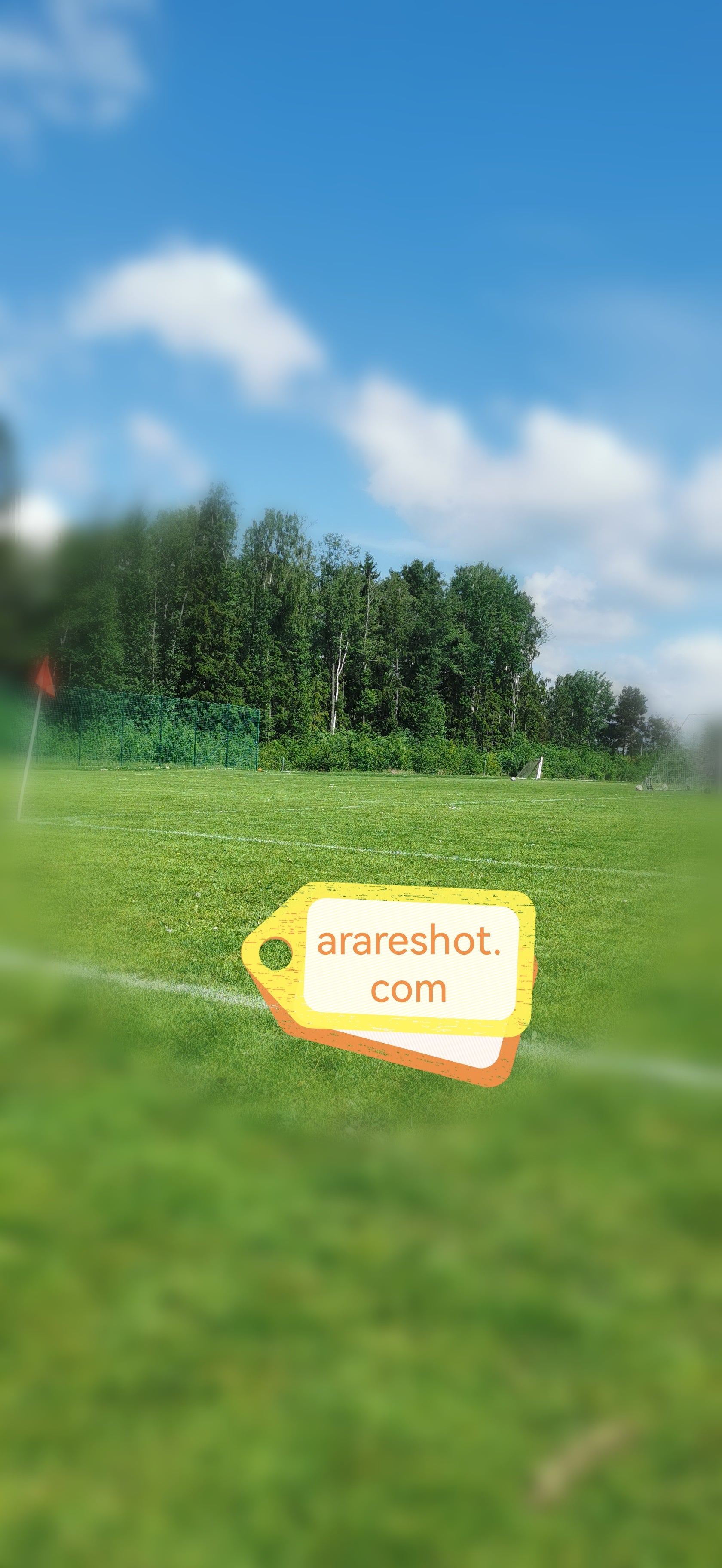 Corner Flag on Sunny Football  Field