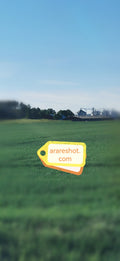 Green Farmland with Silos  Under Clear Sky